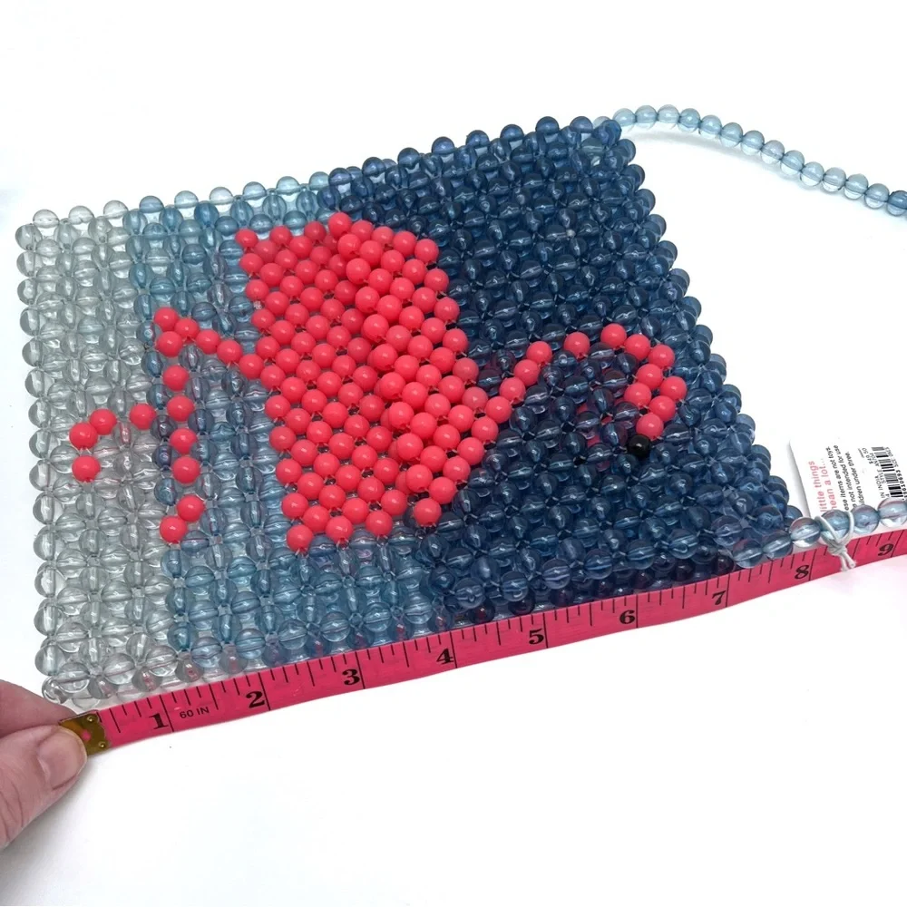 Crewcuts by J. Crew Girl’s Beaded Critter Crossbody Flamingo Bag Neon Carnation